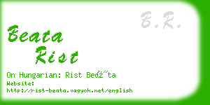 beata rist business card